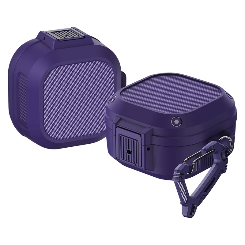 For Samsung Galaxy Buds Live / Buds 2 / Buds Pro / Buds 2 Pro Earphone Case TPU+PC Anti-drop Earbud Cover - Purple