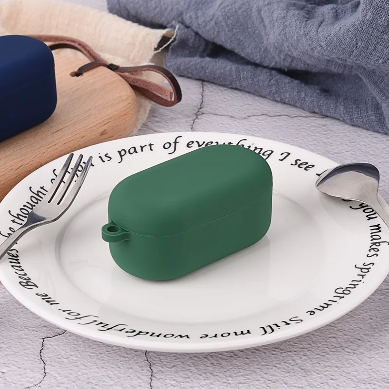 For OnePlus Buds Ace Bluetooth-compatible Earphone Silicone Case Anti-scratch Protective Earbud Cover with Hook - Black