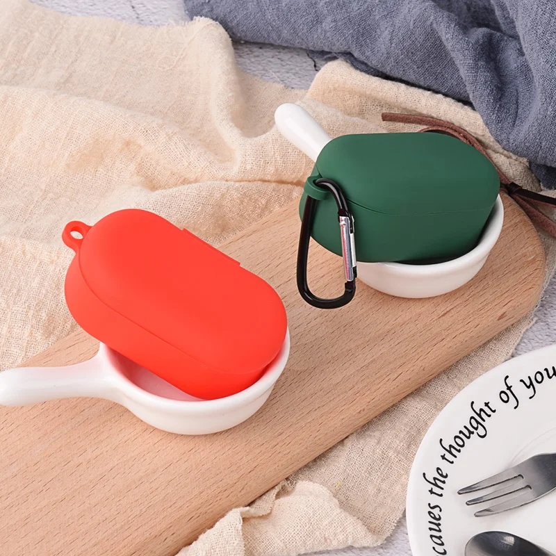 For OnePlus Buds Ace Bluetooth-compatible Earphone Silicone Case Anti-scratch Protective Earbud Cover with Hook - Black