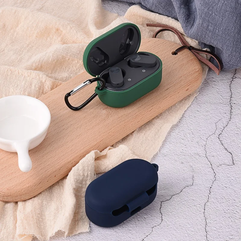 For OnePlus Buds Ace Bluetooth-compatible Earphone Silicone Case Anti-scratch Protective Earbud Cover with Hook - Black