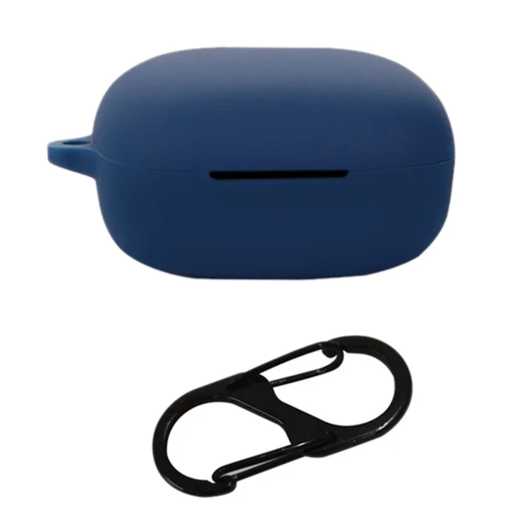 Protective Sleeve for Linklike Halo Bluetooth-compatible Earphone Charging Case Cover Silicone Case with Buckle - Dark Blue