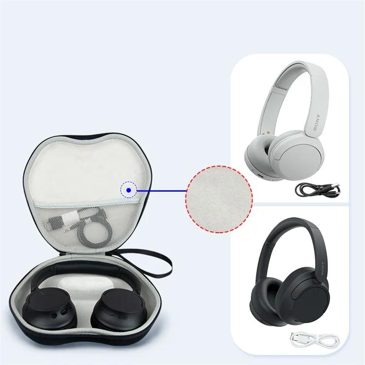 Para Sony WH-CH720N / WH-CH520 Headphone Storage Bag Shockproof Headset Case Carrying Bag