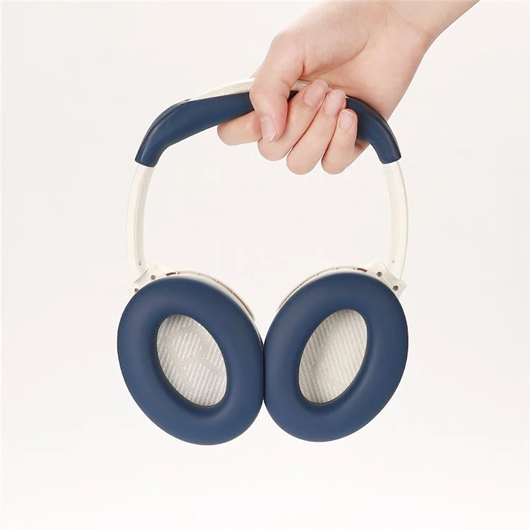 Для наушников Bose QC45 / QC35 / QC25 / QC15 / AE2, 1 пара гибких силиконовых амбушюр, чехлов для ушей, темно-синего цвета