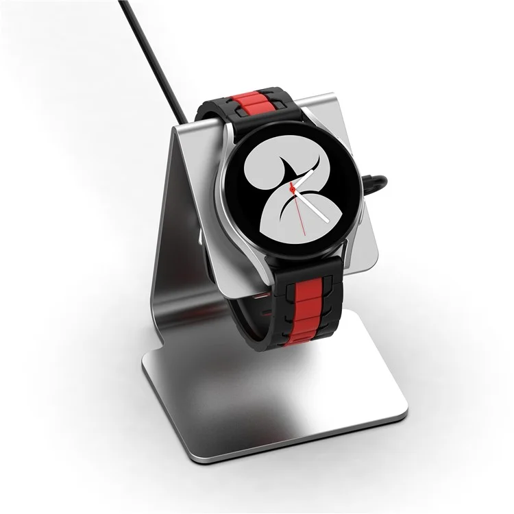 For Samsung Galaxy Watch 5 / 5 Pro / Watch 5 Active Charger Holder Watch Charging Pad Metal Stand (without Charger) - Silver