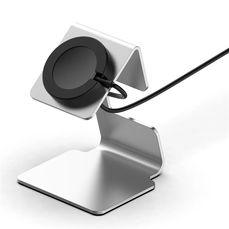 For Samsung Galaxy Watch 5 / 5 Pro / Watch 5 Active Charger Holder Watch Charging Pad Metal Stand (without Charger) - Silver