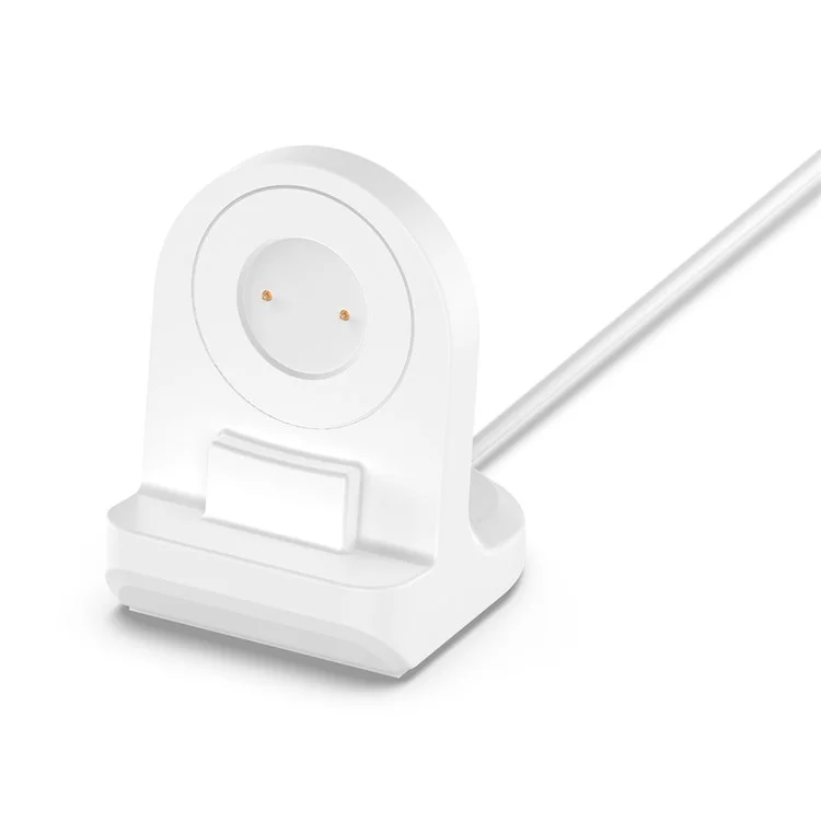 For Honor Watch GS 3i (MNS-B39) Silicone Stand Charger Charging Base Holder with Integrated Cable Management Slot (Cable Not Included) - White