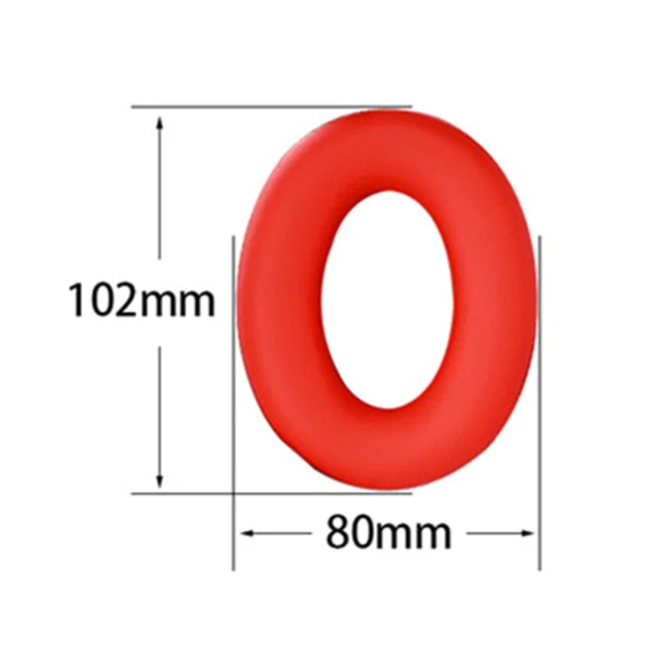 1 Pair Earpad Silicone Sleeve Soft Cover for Sony WH-CH720N Headphone - Red