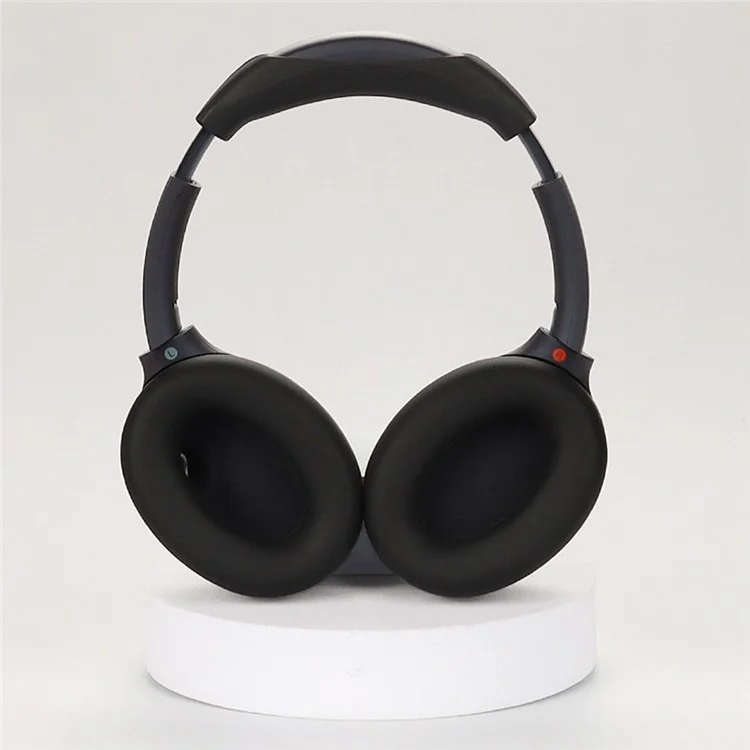 1 Pair Silicone Earpad Case with 1 Head Beam Cover for Sony WH-CH720N Headphone - Black