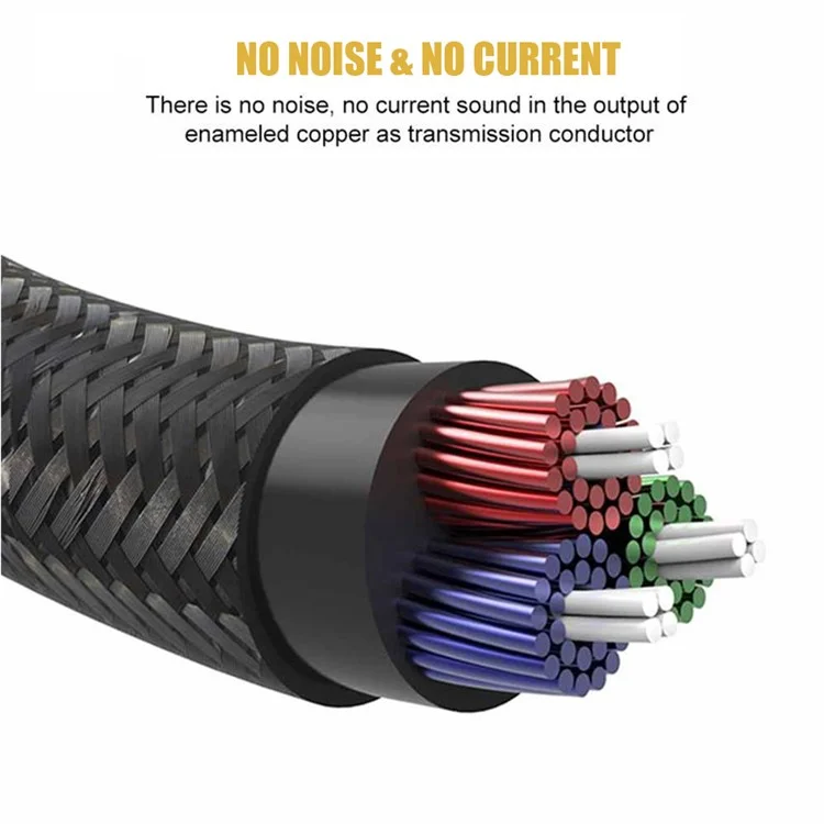 1,2 m Ohrhörer-Kabel, Audioverlägerungskabel, Stecker 3,5 mm auf 3,5 mm, männlich auf männlich, Aux-Kabel, Kord mit Lautstärkeregelung und Mikrofon - Schwarz