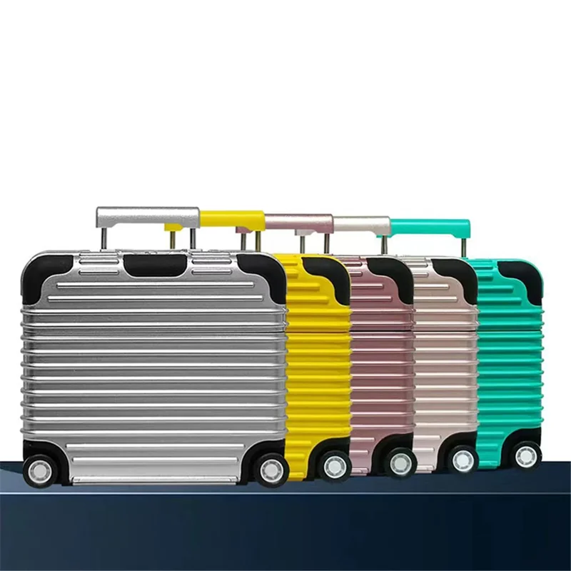 For Apple AirPods Pro / Pro 2 Charging Case Cover Wheel Luggage Design Silicone Case Bluetooth-compatible Headset Protector - Wine Red