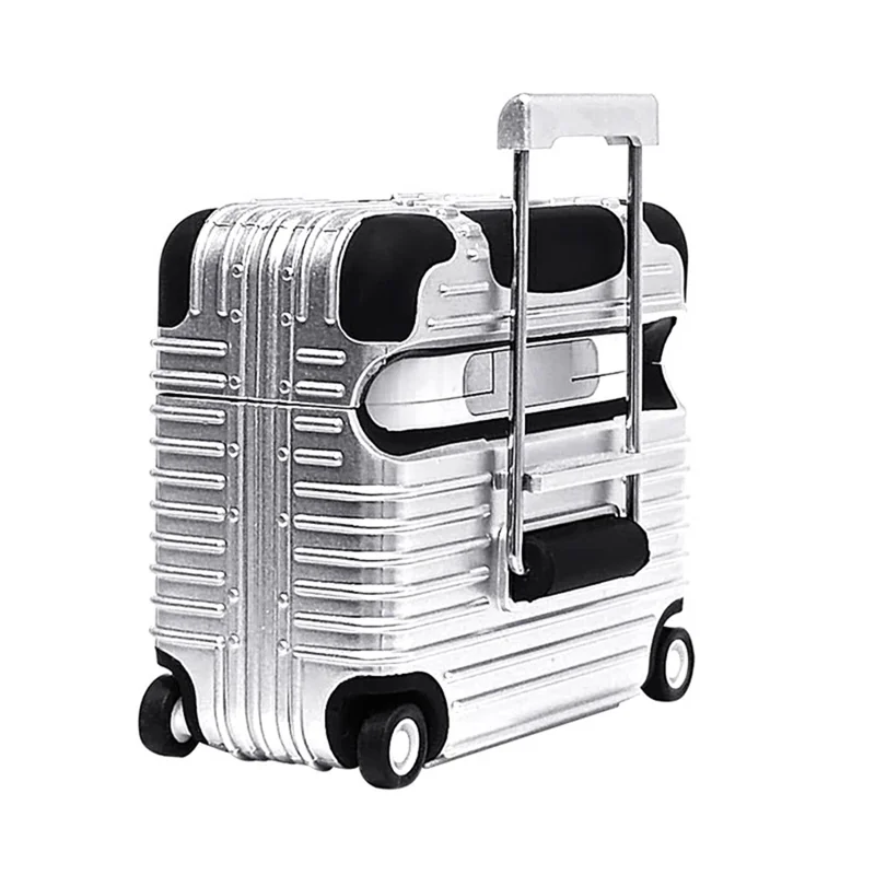 For Apple AirPods Pro / Pro 2 Charging Case Cover Wheel Luggage Design Silicone Case Bluetooth-compatible Headset Protector - Rose Pink