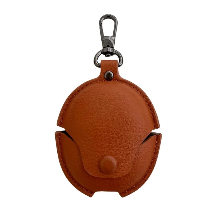Pour HUAWEI FreeBuds 5 Business PU Leather Anti-drop Case Bluetooth Earphone Protective Cover - Brown