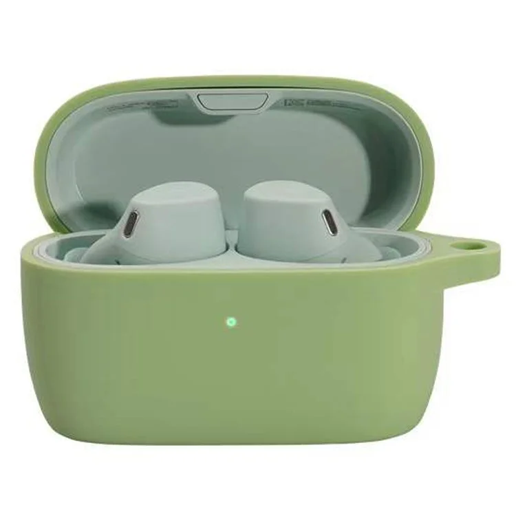 Für Jabra Elite 4 Active Wireless-Kopfhörer-Schutzhülle, waschbare Silikon-Hülle mit Aufhängelasche - Matcha-Grün