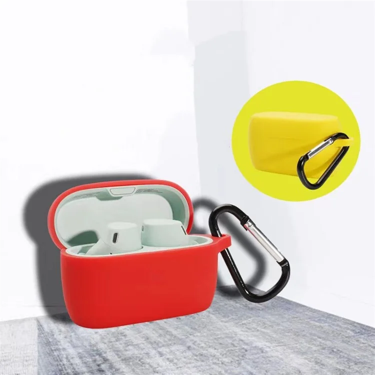 Für Jabra Elite 4 Active Wireless-Kopfhörer-Schutzhülle, waschbare Silikon-Hülle mit Aufhängelasche - Matcha-Grün