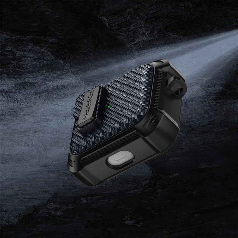 For Apple AirPods 3 Pressing Buckle TPU+PC Protective Case Carbon Fiber Texture Bluetooth-compatible Earphone Cover - White