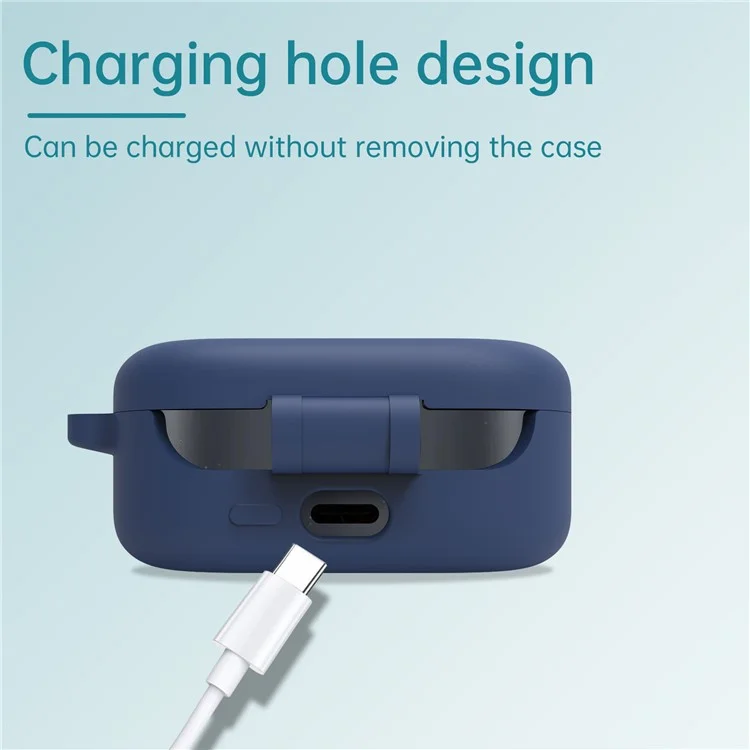 For OnePlus Buds Ace Anti-scratch Silicone Sleeve Bluetooth-compatible Headset Charging Case Protective Cover - White