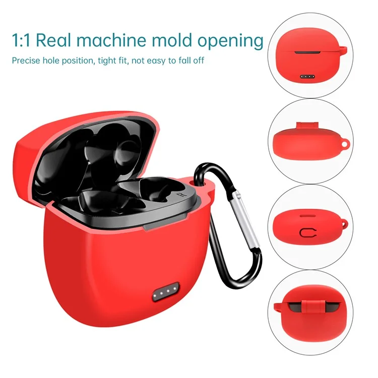 For Boat Airdopes 170 Silicone Case Bluetooth-compatible Headset Charging Case Cover - Red
