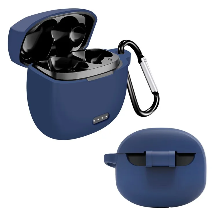 For Boat Airdopes 170 Silicone Case Bluetooth-compatible Headset Charging Case Cover - Dark Blue