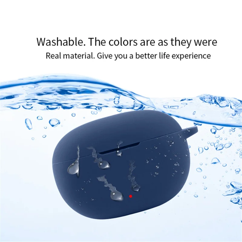 Funda de silicona para auriculares Beats Studio Buds+ con Bluetooth, funda protectora anticaída con hebilla colgante - Azul cielo