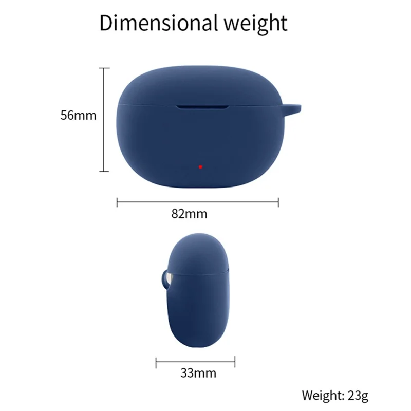 Funda de silicona para auriculares Beats Studio Buds+ con Bluetooth, funda protectora anticaída con hebilla colgante - Azul cielo