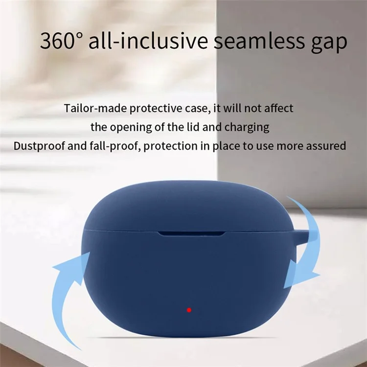Silicone Case for Beats Studio Buds+ Bluetooth-compatible Earphone, Anti-drop Earbud Cover with Hanging Buckle - Pink