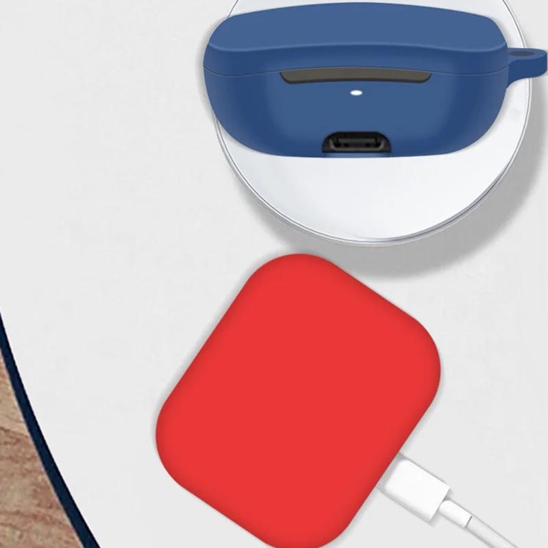 Protective Case for FIIL CG Pro , Wireless Headphone Silicone Sleeve Drop Protection Cover with Hanging Buckle - Red