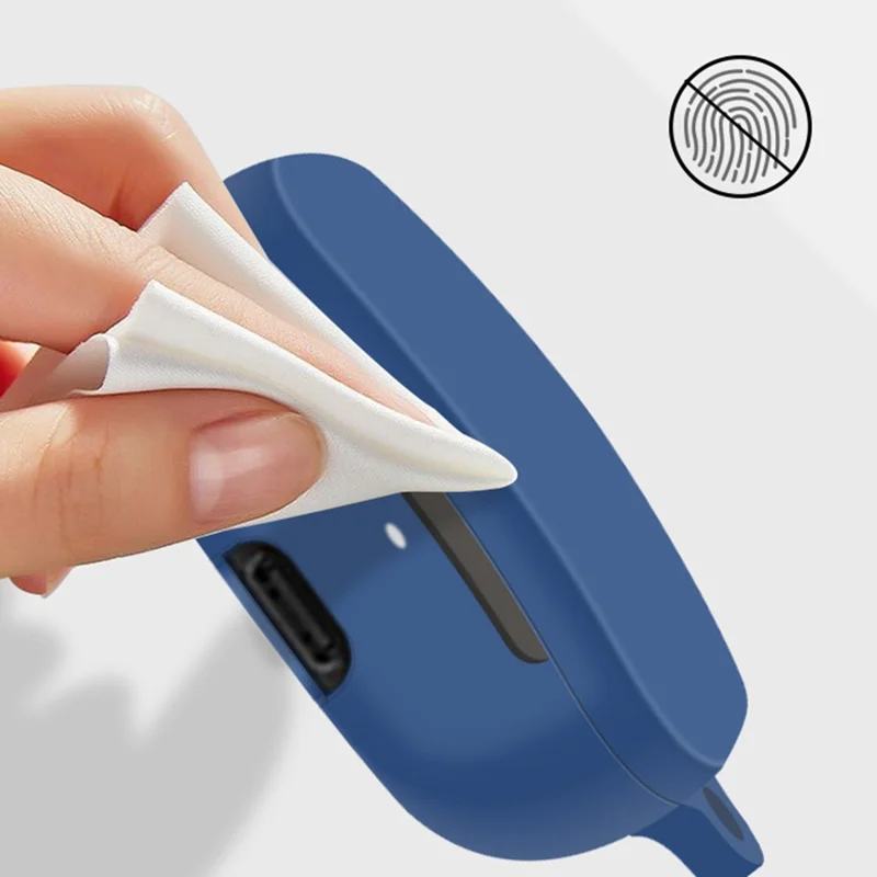 Protective Case for FIIL CG Pro , Wireless Headphone Silicone Sleeve Drop Protection Cover with Hanging Buckle - Red