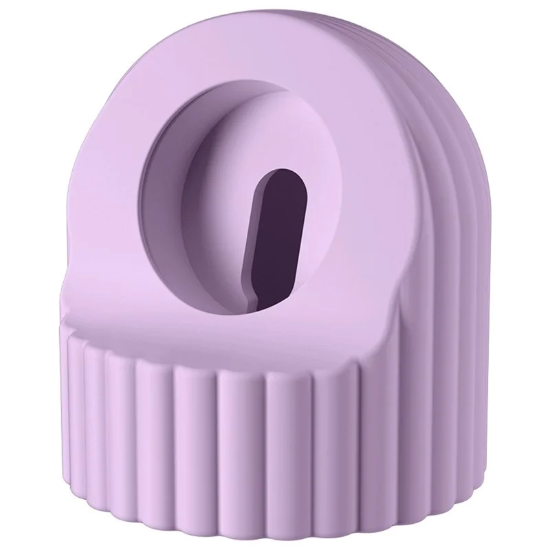 Charger Stand for Apple Watch Wave Texture Silicone Dock Holder Desk Stand Charging Station Dock Holder - Purple