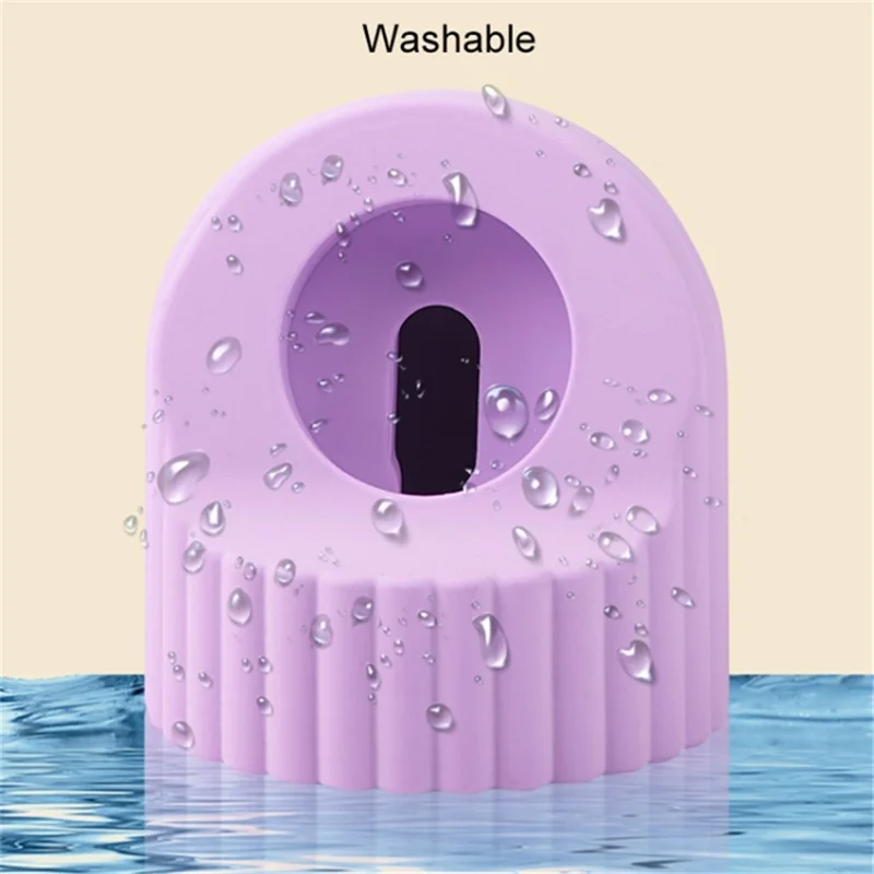 Charger Stand for Apple Watch Wave Texture Silicone Dock Holder Desk Stand Charging Station Dock Holder - Purple