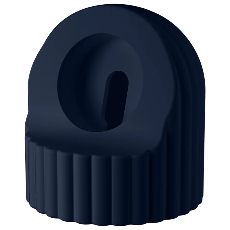 Soporte cargador para Apple Watch Textura de onda de silicona Soporte de escritorio Estación de carga Soporte de carga - Azul medianoche