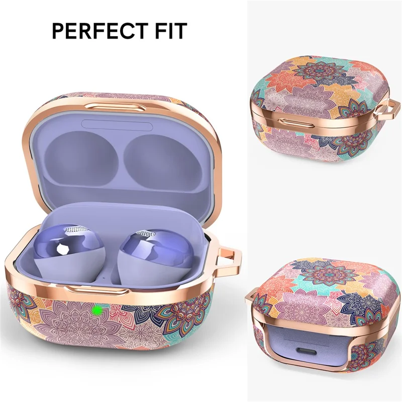 AHASTYLE DD-WG01 IMD Custodia per auricolari per Samsung Galaxy Buds Pro / Buds Live / Buds2 / Buds Pro 2, Protezione del corpo completo in PC duro - Mandala