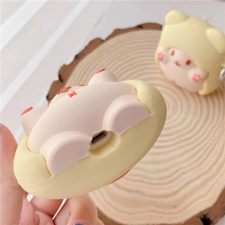 Étui en silicone pour Apple AirPods avec boîtier de charge (2016) / (2019) / AirPods avec boîtier de charge sans fil (2019) Housse d'écouteur avec mousqueton