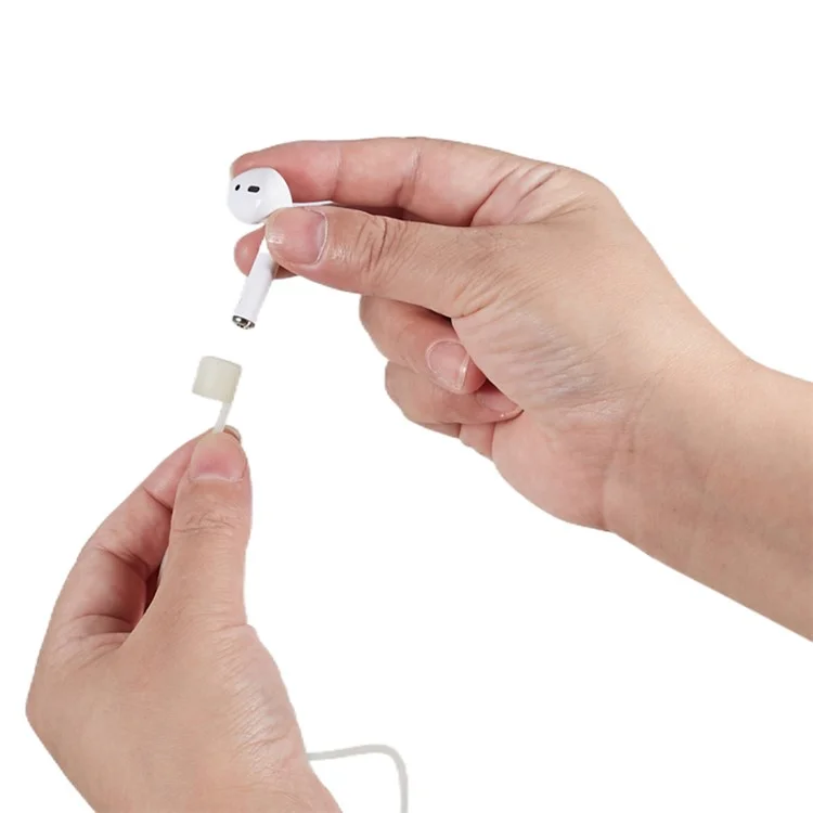 Cinturino in silicone per il collo da 70 cm per Apple AirPods, auricolare Bluetooth anti-smarrimento Cordino per il collo per attività all'aperto - Trasparente