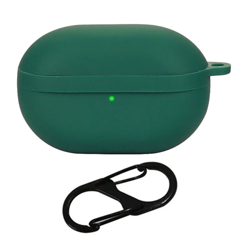 For SoundPEATS Opera03 Bluetooth-compatible Earphone Silicone Case Charging Bin Protective Sleeve with Buckle - Blackish Green