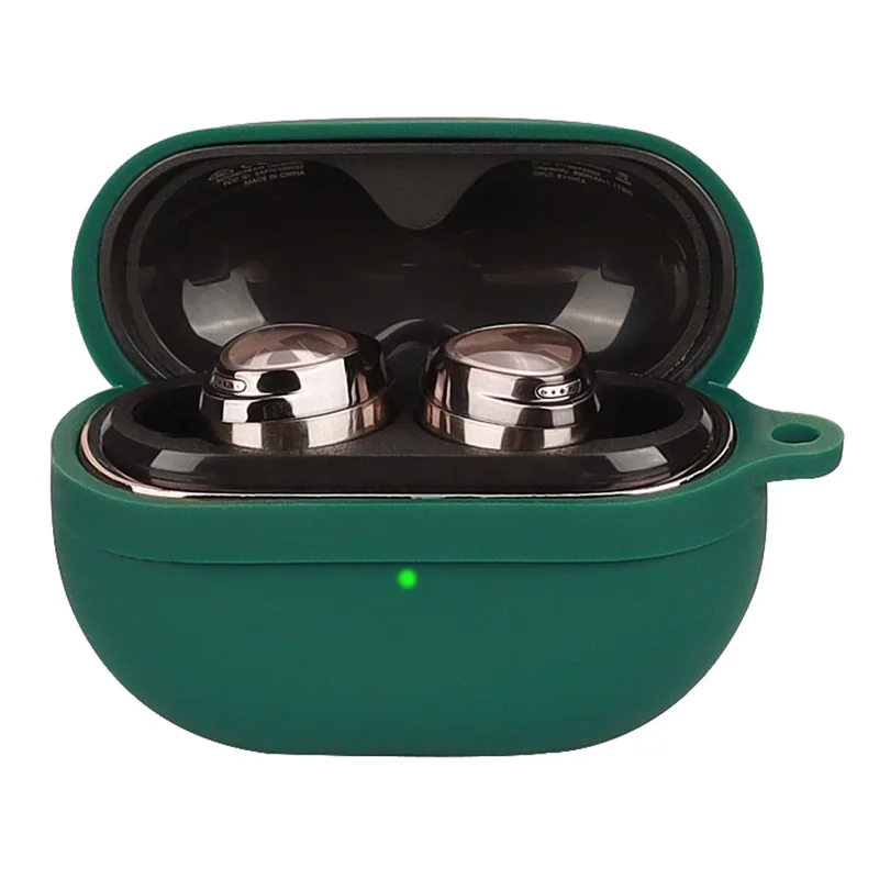 For SoundPEATS Opera03 Bluetooth-compatible Earphone Silicone Case Charging Bin Protective Sleeve with Buckle - Blackish Green