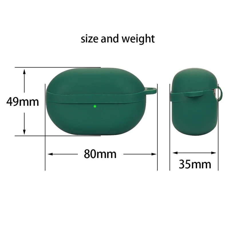 For SoundPEATS Opera03 Bluetooth-compatible Earphone Silicone Case Charging Bin Protective Sleeve with Buckle - Blackish Green