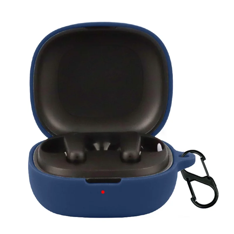 For Anker Soundcore R50i Anti-scratch Protective Sleeve Bluetooth-compatible Earphone Silicone Case with Buckle - White