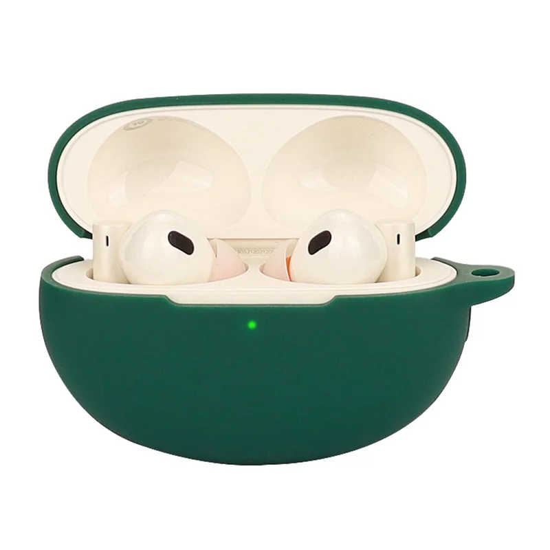 Silicone Case for Realme Buds Air 5 Pro Bluetooth-compatible Earphone Charging Bin Protective Sleeve with Buckle - Red