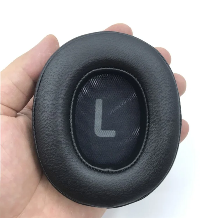 1 Pair For JBL Tune T700BT T710BT T750BTNC T760NC Protein Leather Ear Cushions Replacement Earpads - Black