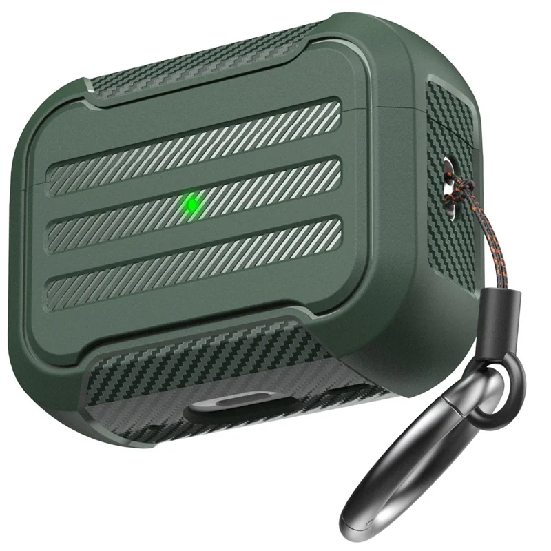 AHASTYLE PT115-PRO For AirPods Pro 2 Silicone Drop-proof Cover Split Type Bluetooth-compatible Earphone Protective Case - Green