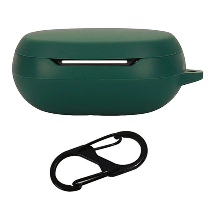 For EDIFIER NeoBuds Pro2 Silicone Case Bluetooth-compatible Earphone Charging Bin Anti-scratch Sleeve with Buckle - Blackish Green