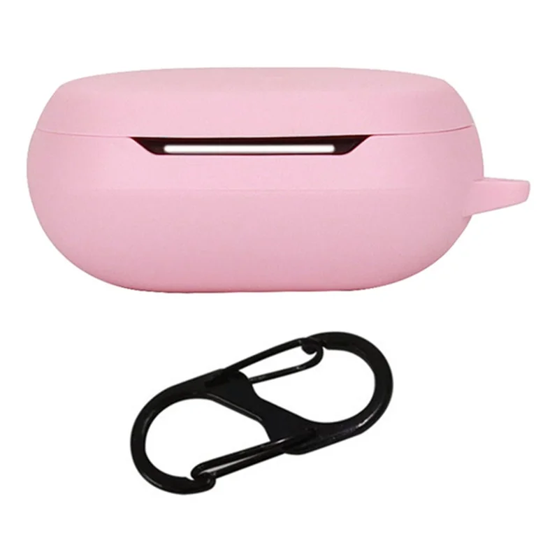 For EDIFIER NeoBuds Pro2 Silicone Case Bluetooth-compatible Earphone Charging Bin Anti-scratch Sleeve with Buckle - Pink
