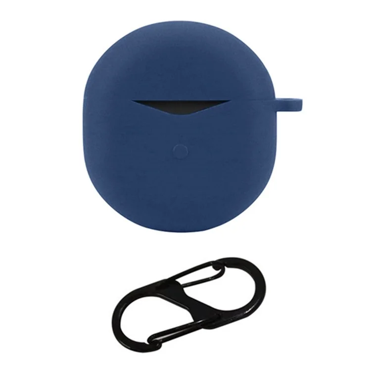 Para SoundPEATS Air4 Bluetooth Earphone Silicone Case Dust-proof Protective Sleeve with Buckle - Dark Blue