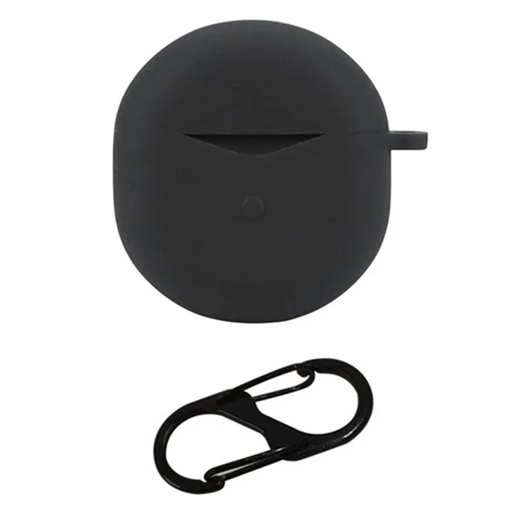 For SoundPEATS Air4 Bluetooth-compatible Earphone Silicone Case Dust-proof Protective Sleeve with Buckle - Black