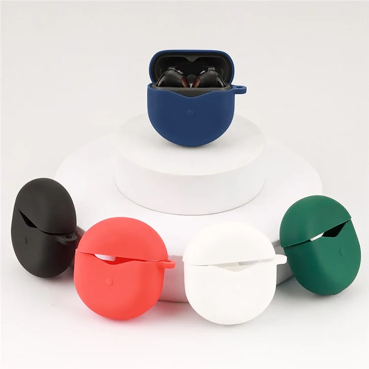 For SoundPEATS Air4 Bluetooth-compatible Earphone Silicone Case Dust-proof Protective Sleeve with Buckle - Black