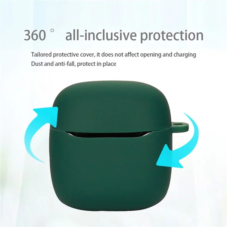 Para JBL TOUR PRO+TWS Fone de Ouvido Bluetooth Anti-queda Manga Protetora de Silicone com Fivela - Verde Escuro