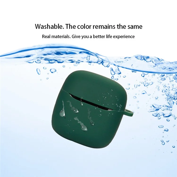 Para JBL TOUR PRO+TWS Fone de Ouvido Bluetooth Anti-queda Manga Protetora de Silicone com Fivela - Verde Escuro