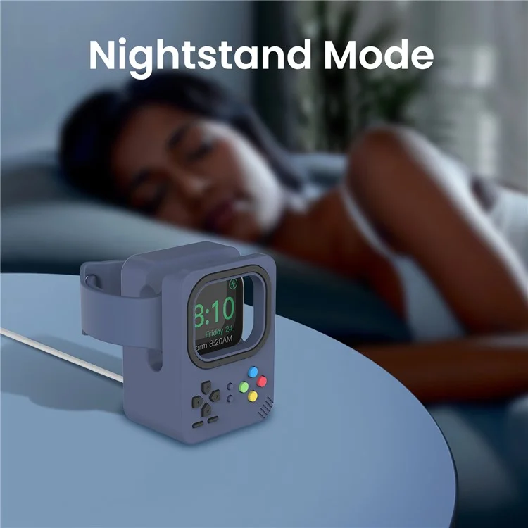 AHASTYLE DD-05 Charging Stand Compatible with Apple Watch Silicone Charging Holder Dock Station - Blue