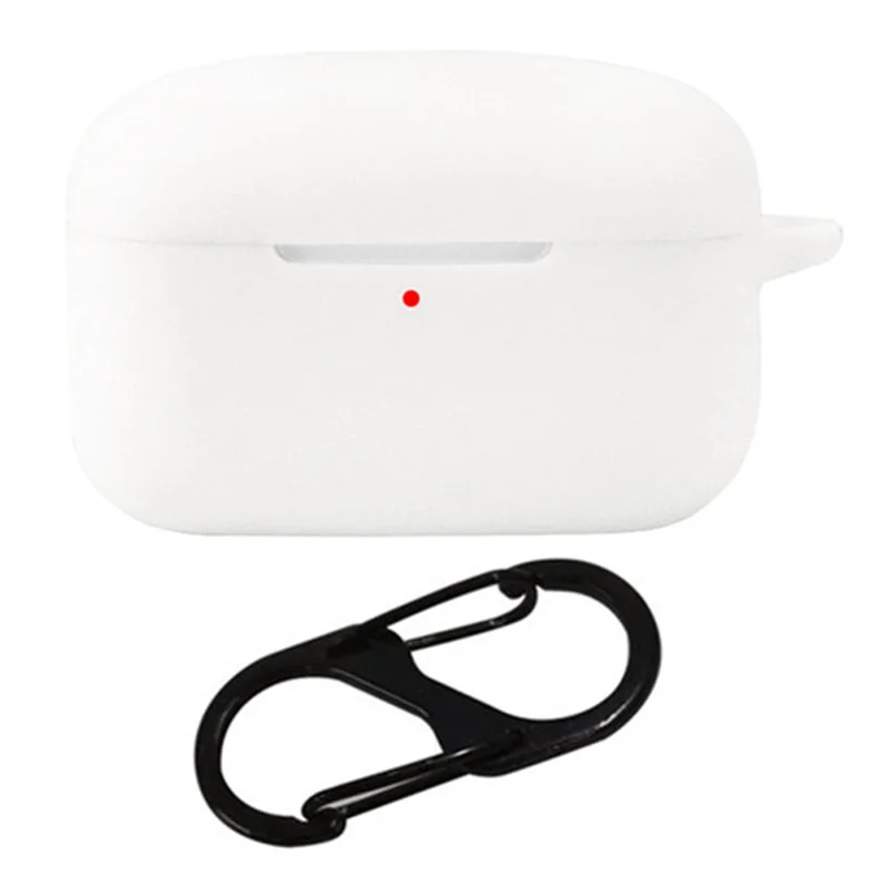 For EDIFIER TWS1 ANC Bluetooth-compatible Earphone Silicone Case Anti-drop Earbud Cover with Buckle - White