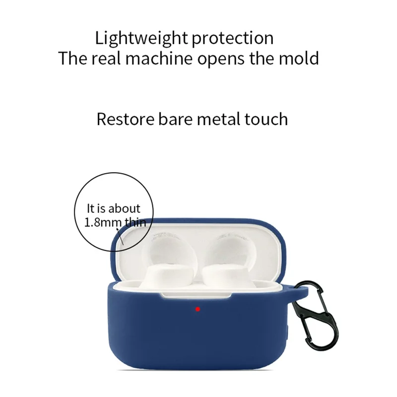 For EDIFIER TWS1 ANC Bluetooth-compatible Earphone Silicone Case Anti-drop Earbud Cover with Buckle - White